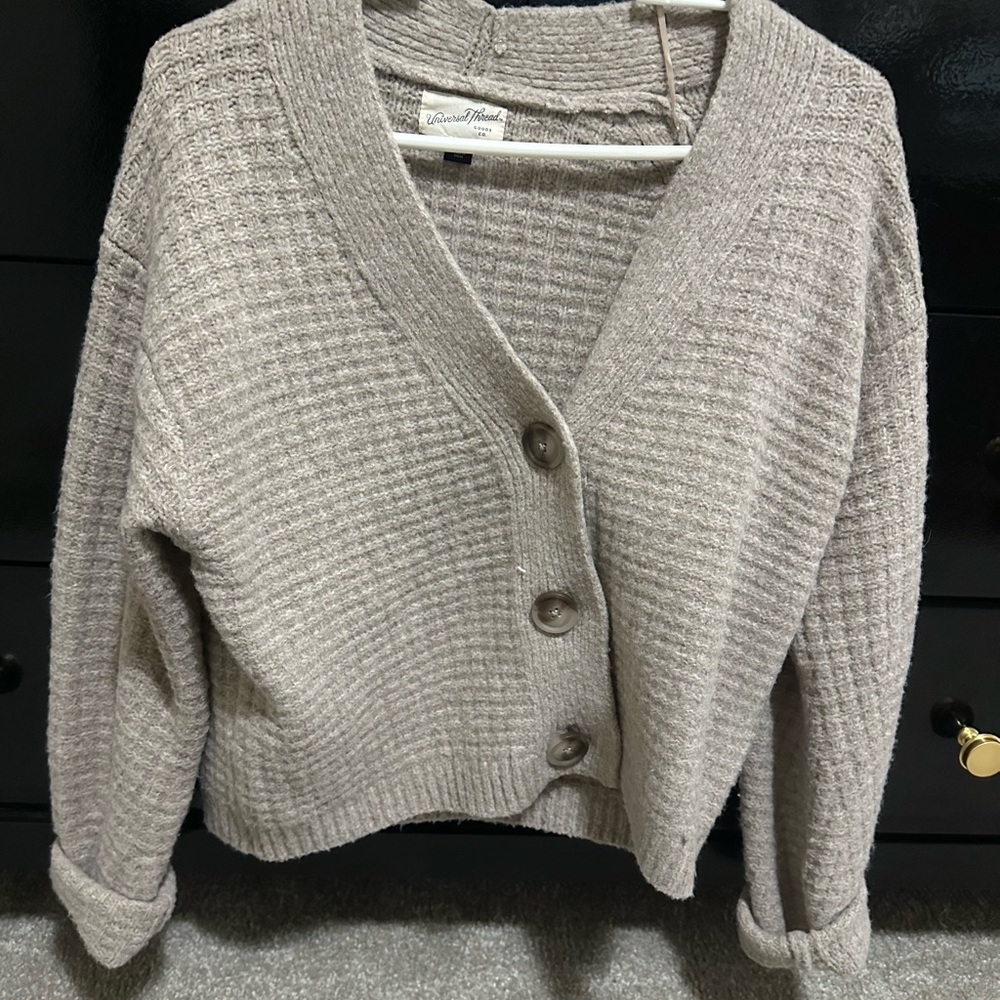 Women's Chunky Oatmeal cardigan sweater